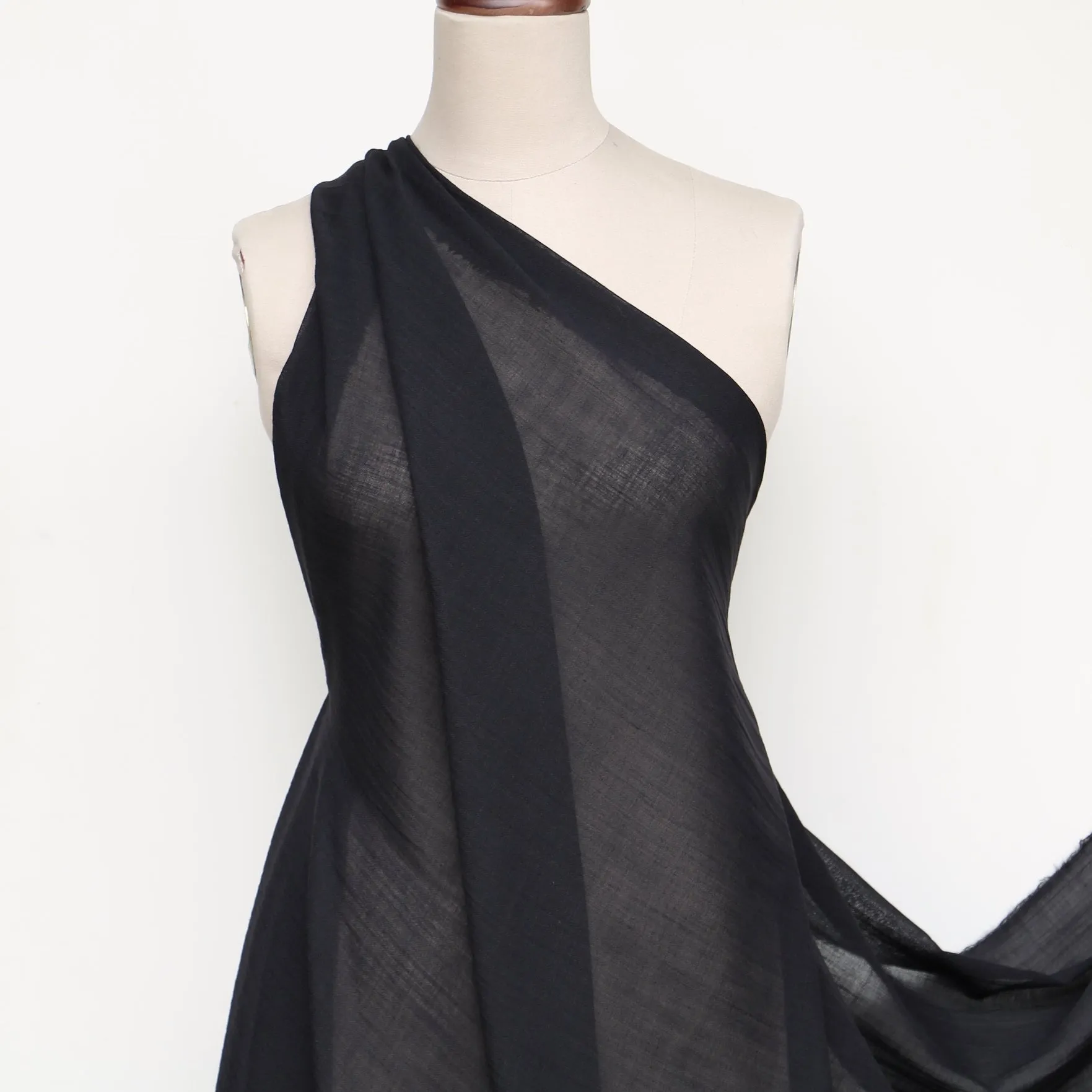 Black Ro Wool Georgette