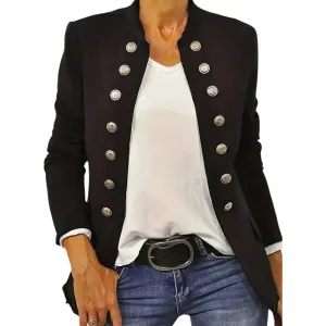 Blazer élégant pour femmes avec boutons pratiques sur le devant - ARJA Casual Elegance