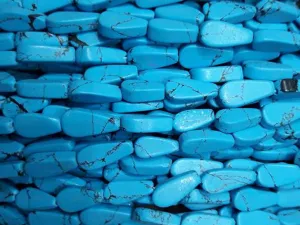 Blue Drop Glass Beads