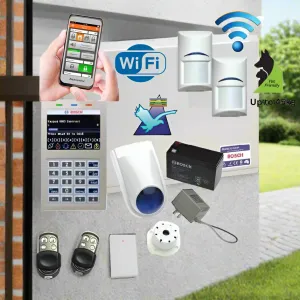 Bosch Solution 6000 Alarm System Wi-Fi Kit, 2 x Wireless Tritech Detectors  Stainless Steel Remotes