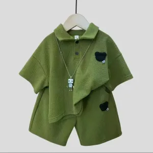 Boys Green Relaxed Fit Co-ord Set