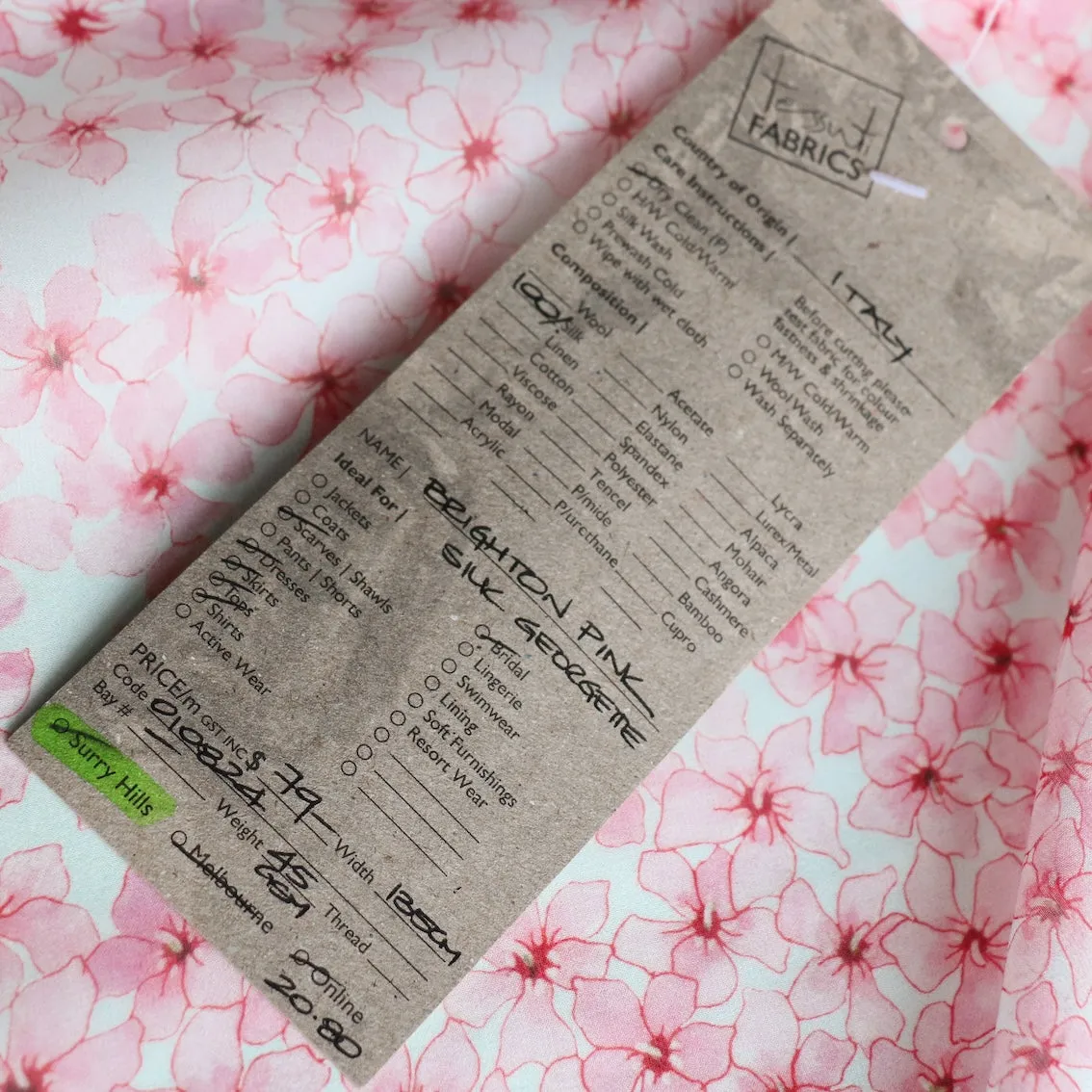 Brighton Pink Silk Georgette