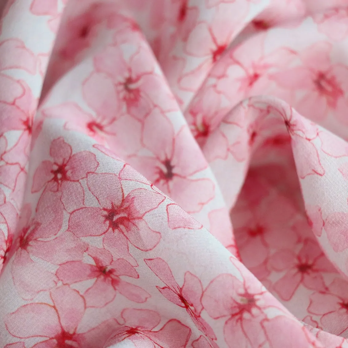 Brighton Pink Silk Georgette