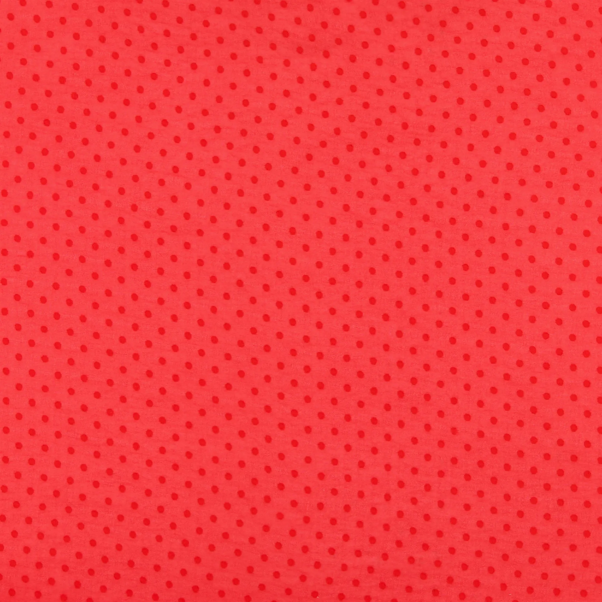 Chiffon with Dot - ROSY - Red