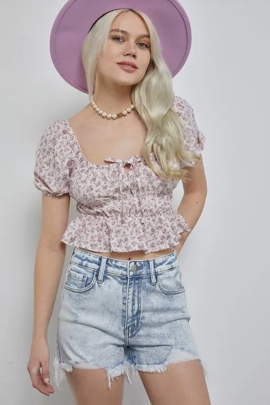 Clara High Rise Frayed Hem Short