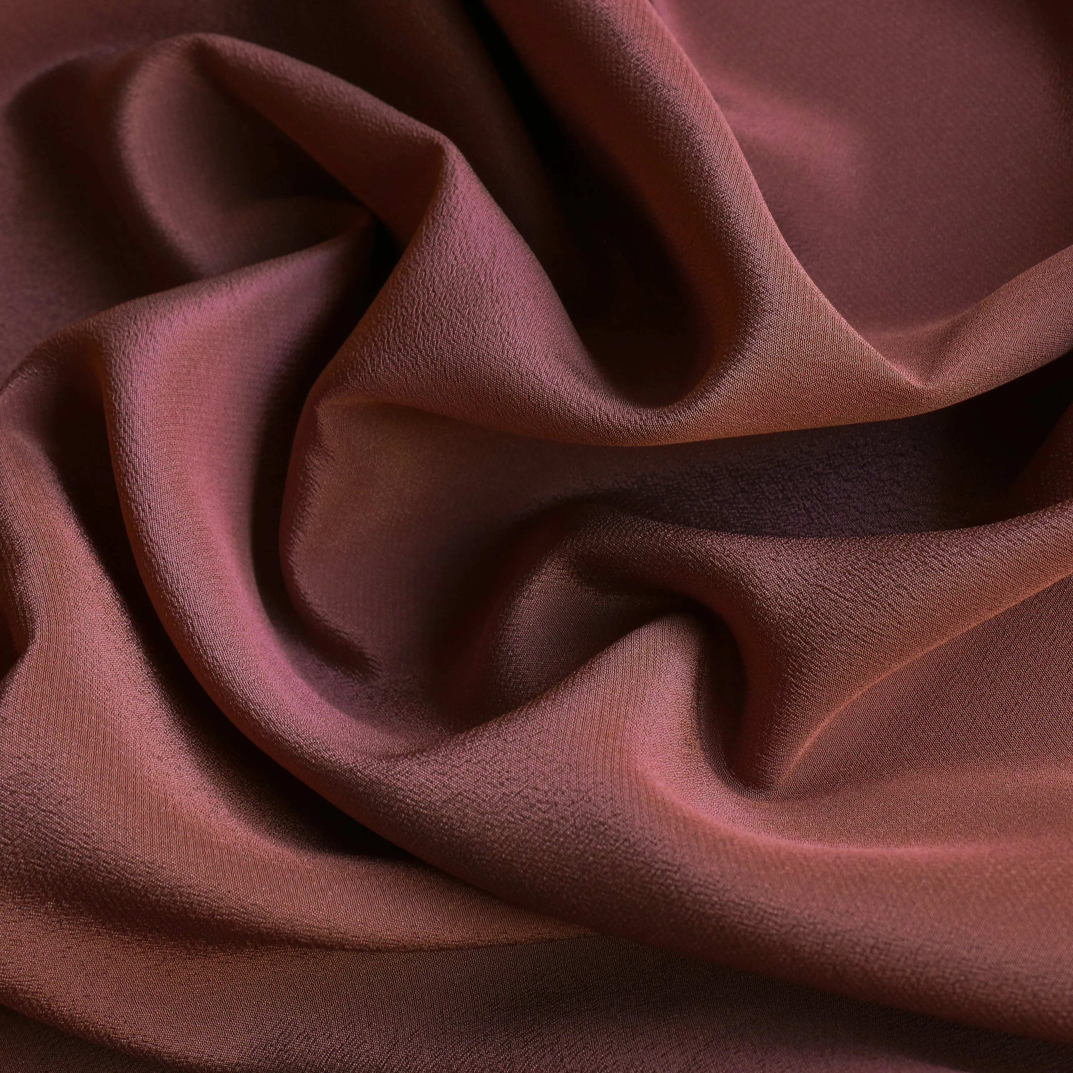 Cocoa Seta Silk Crepe De Chine