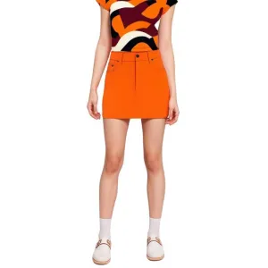 Copenhagen Orange Mini Stretch Denim Skirt - Airline Series