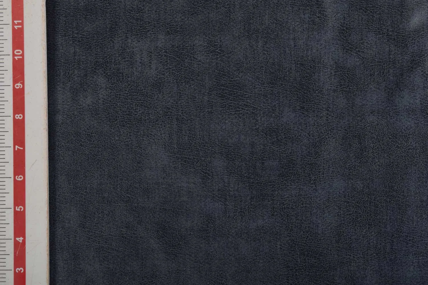 Dark Grey Solid Leather Look Fabric