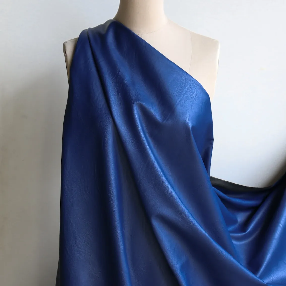Donatella Blue Faux Leather