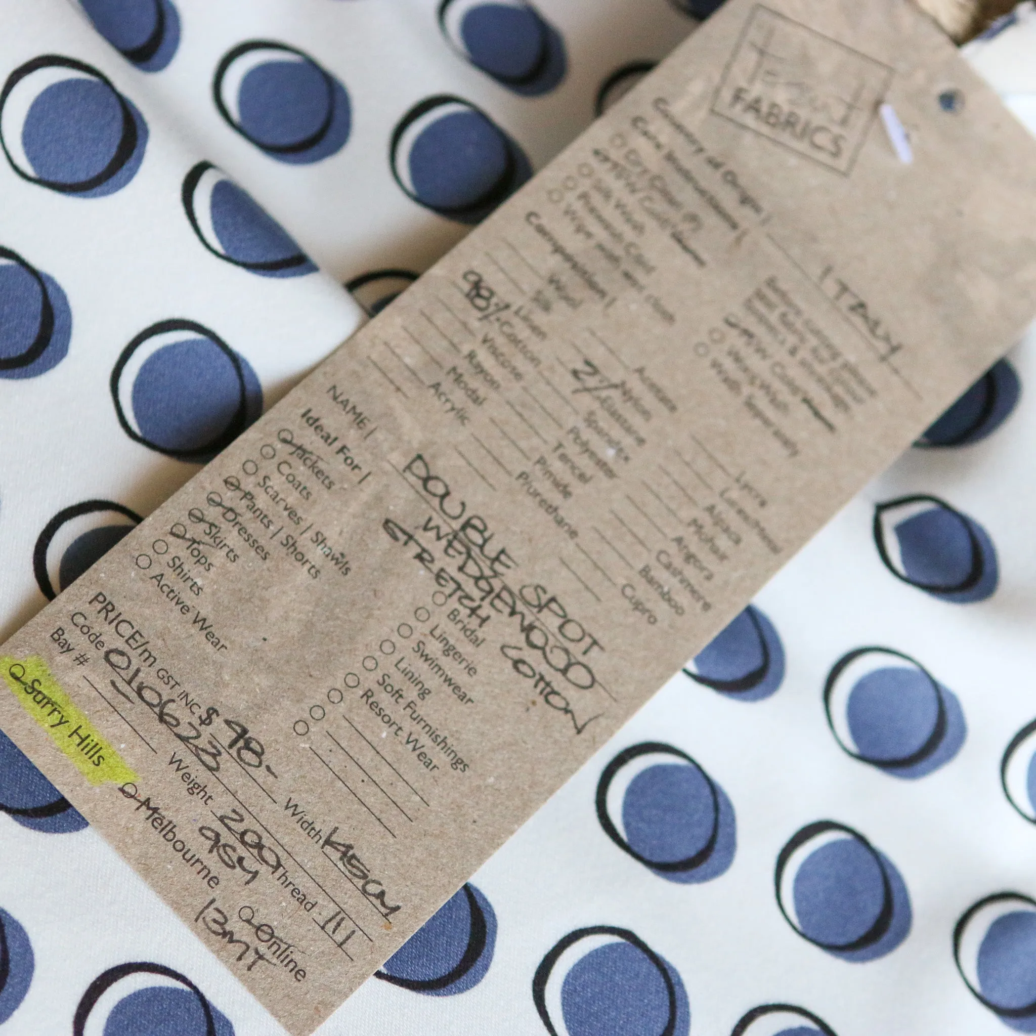 Double Spot Wedgewood Stretch Cotton