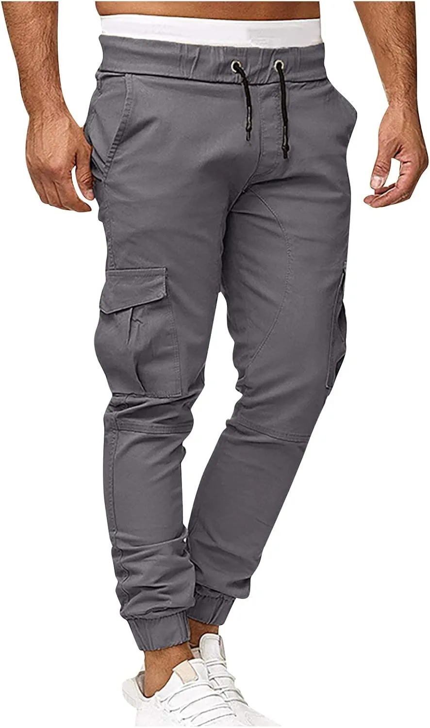 DuDubaby Men's Sports Casual Jogging Trousers Lightweight Hiking Work Pants Outdoor Pant