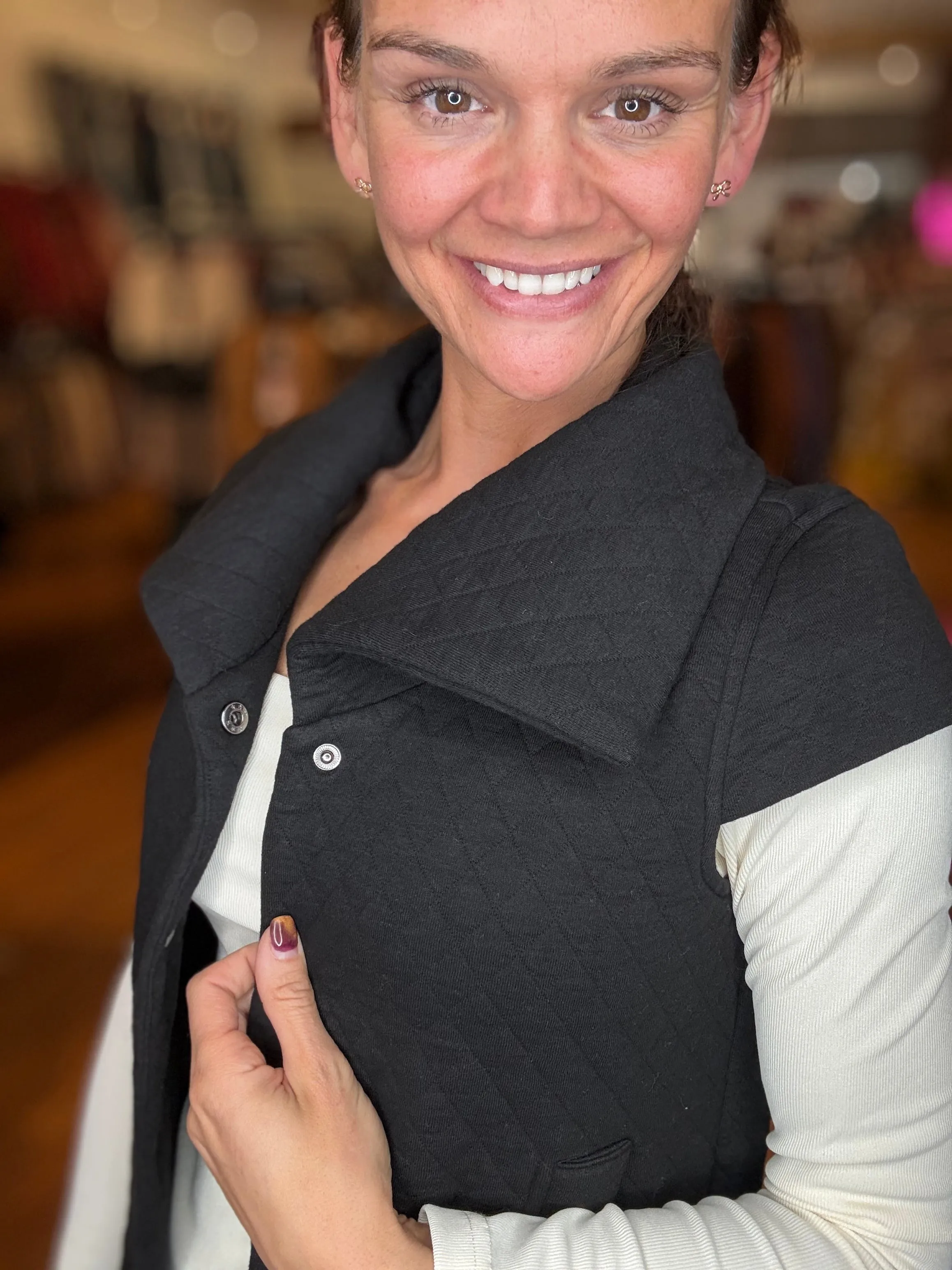 Elsie- Quilted Vest Top