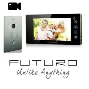 Futuro Home Intercom Flush Mounted Door Station, Picture Memory, Black
