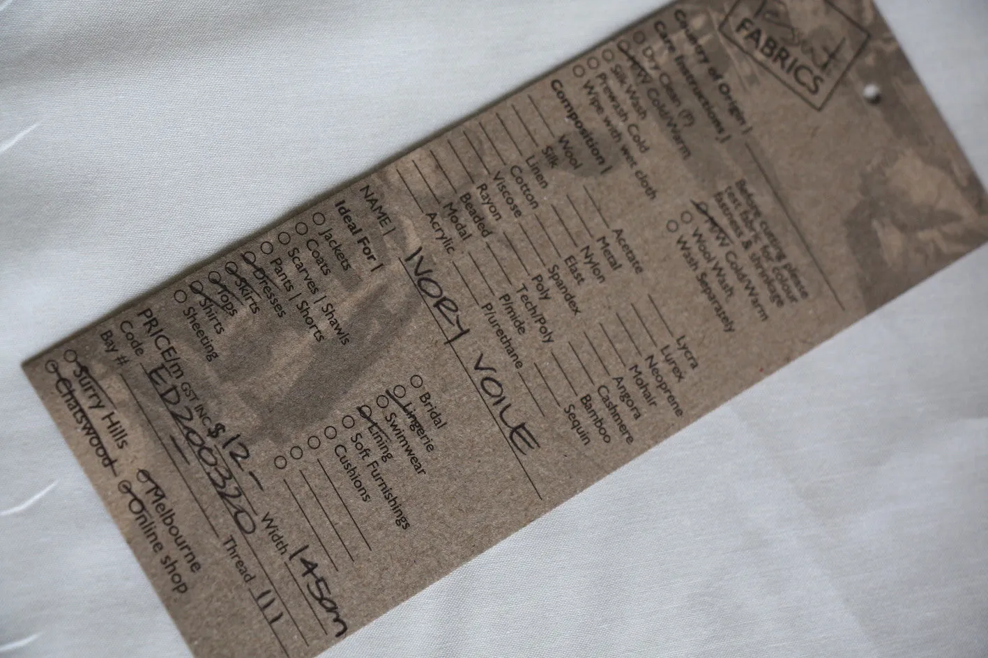 Ivory Cotton Voile