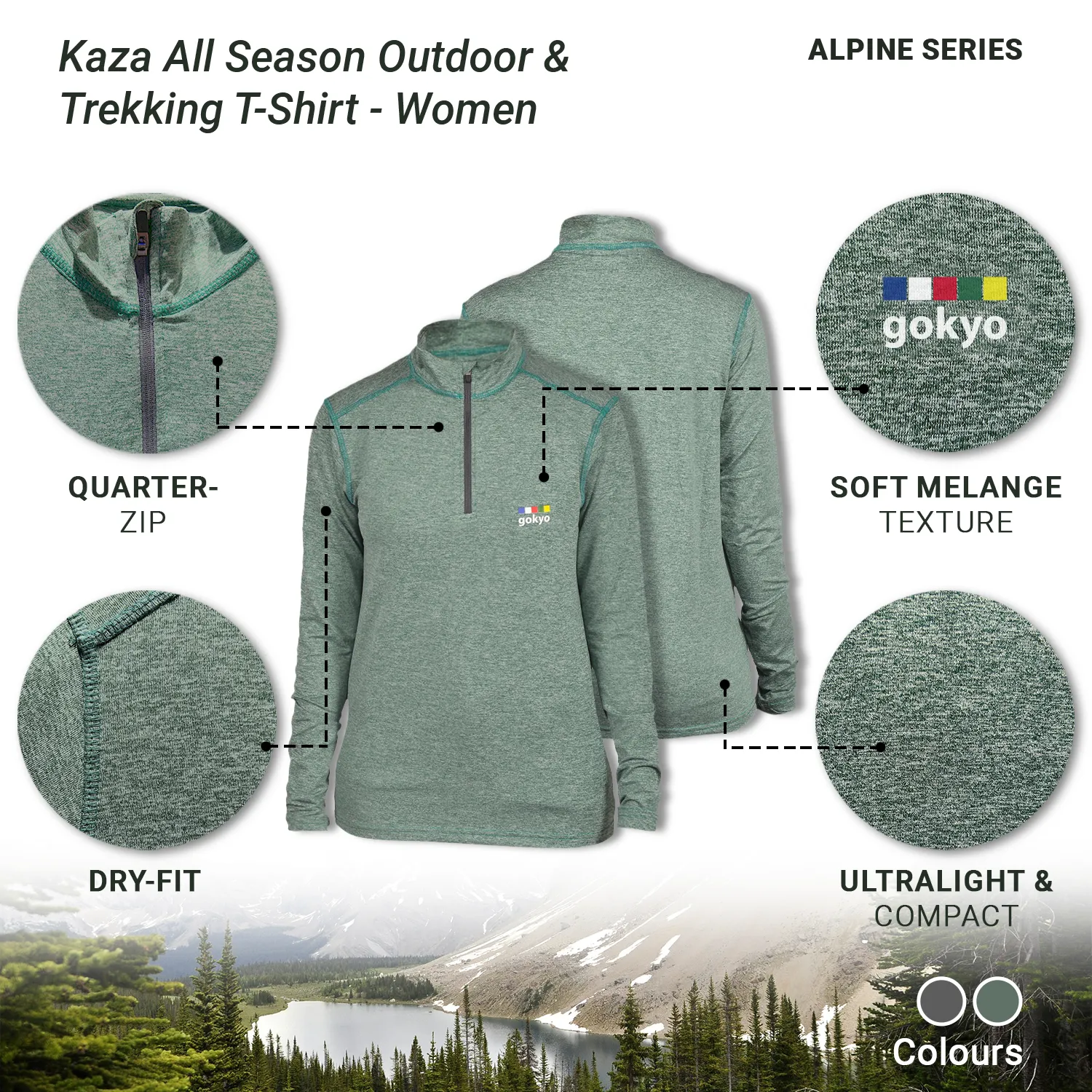 Kaza All Season Outdoor & Trekking Tshirt - Women