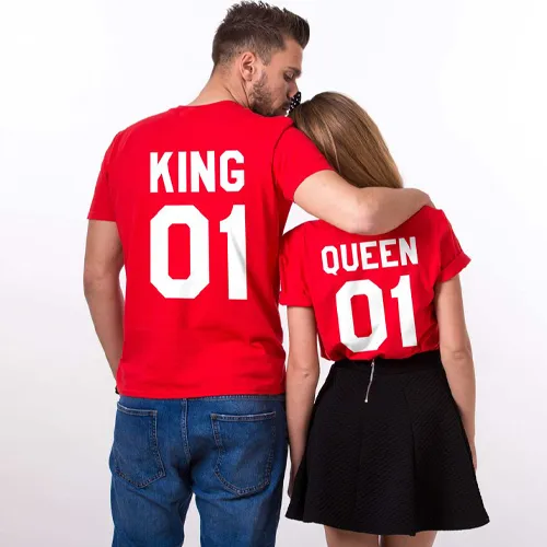 King and queen couple t shirts