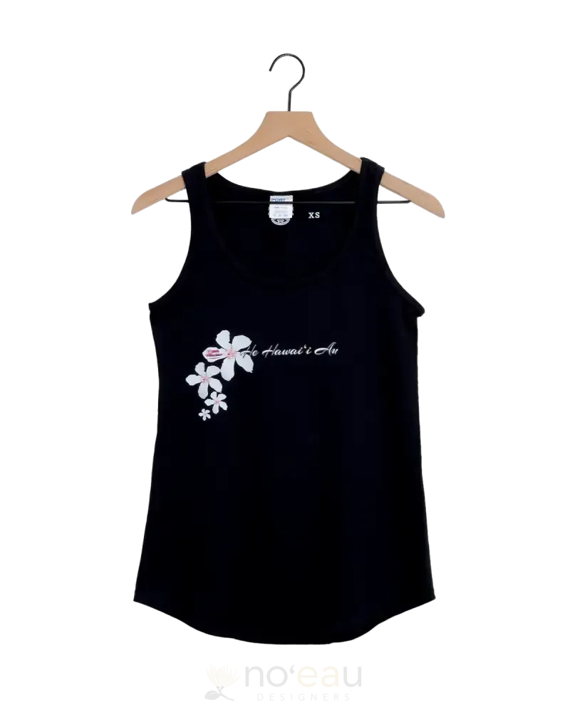 KZ DEZIGNS - He Hawaii Au Women's Black Tank