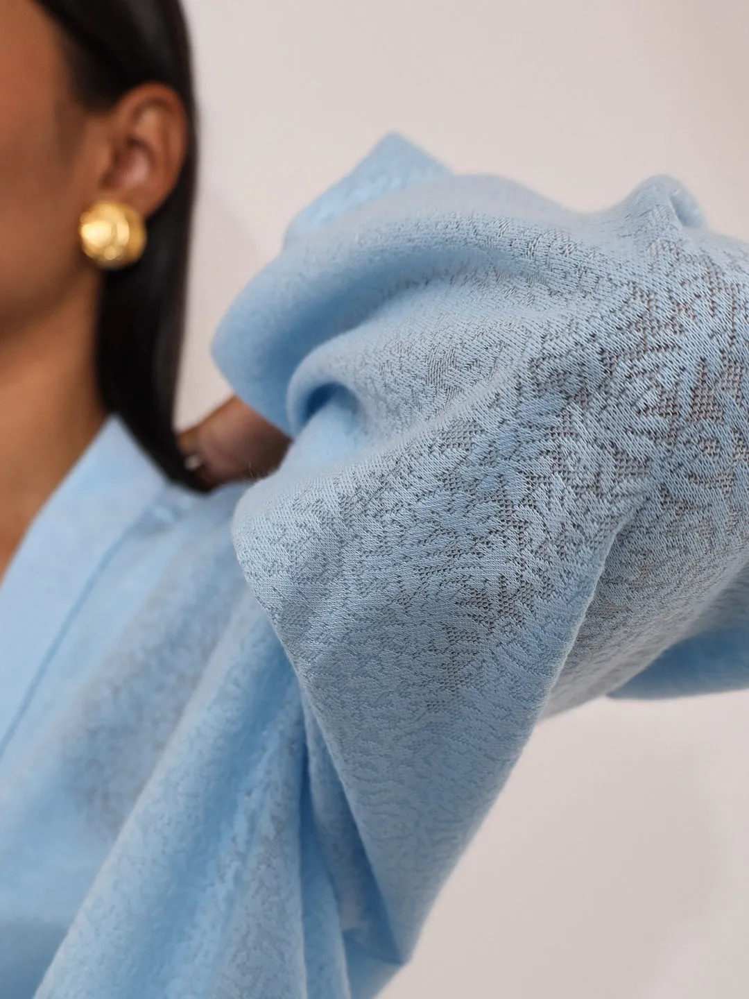 Leilani Jacquard Cardigan Cover Up | Pastel Blue