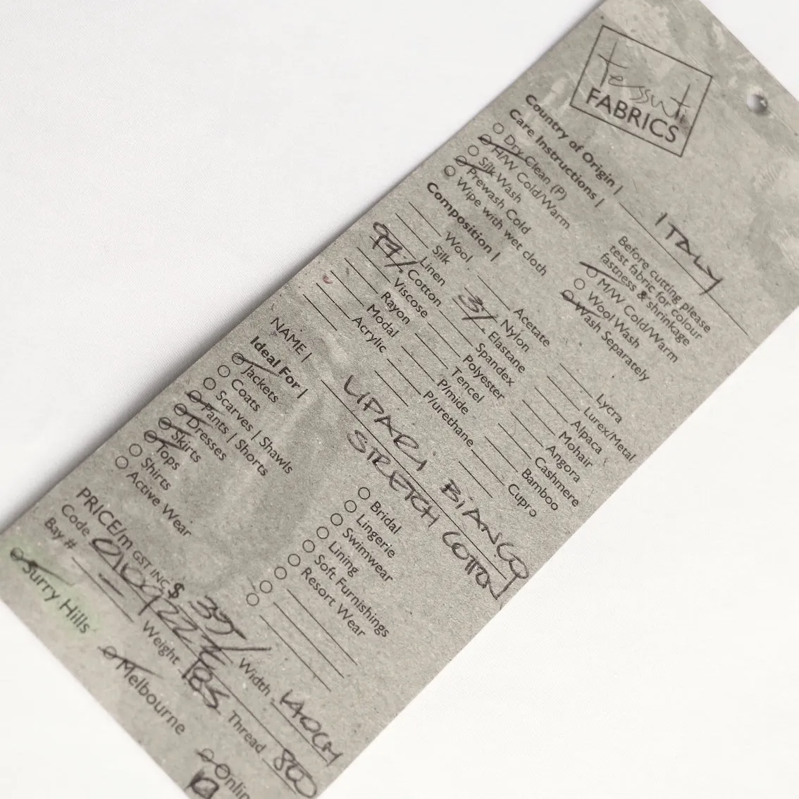 Lipari Bianco Stretch Cotton