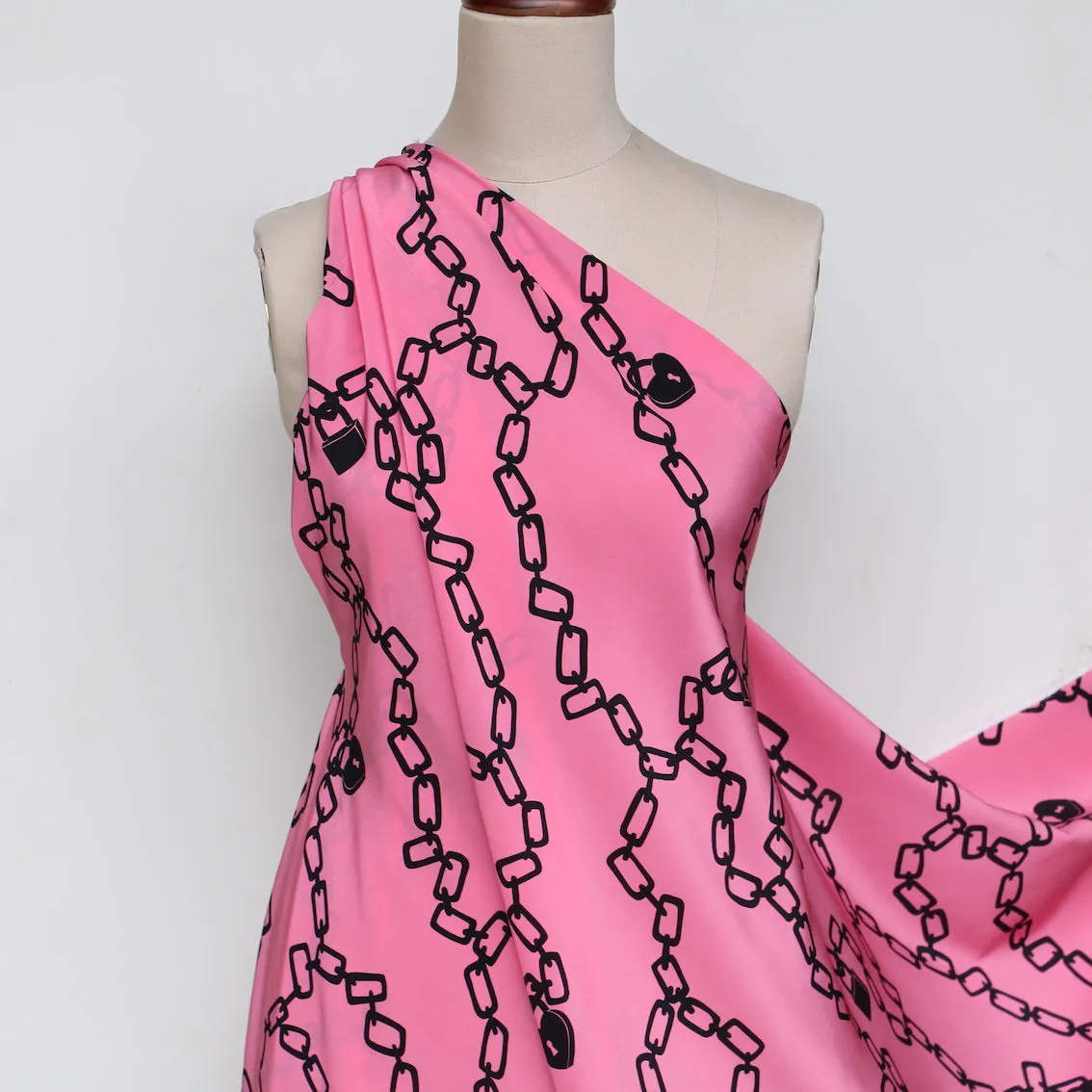 Love Locks Rosa - Silk Crepe De Chine