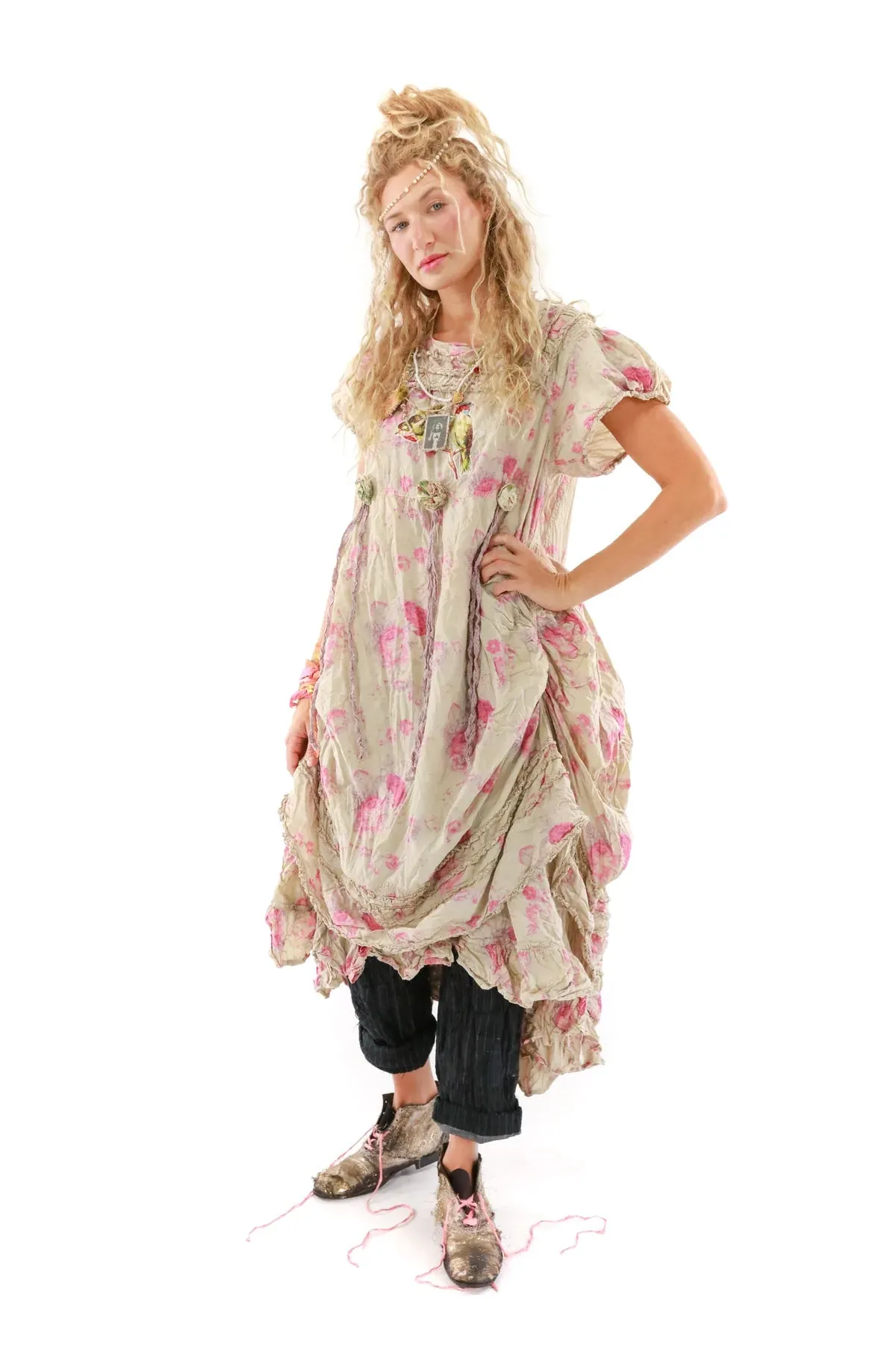 Magnolia Pearl Jovenelle Gather Dress 861 Orchid Bloom