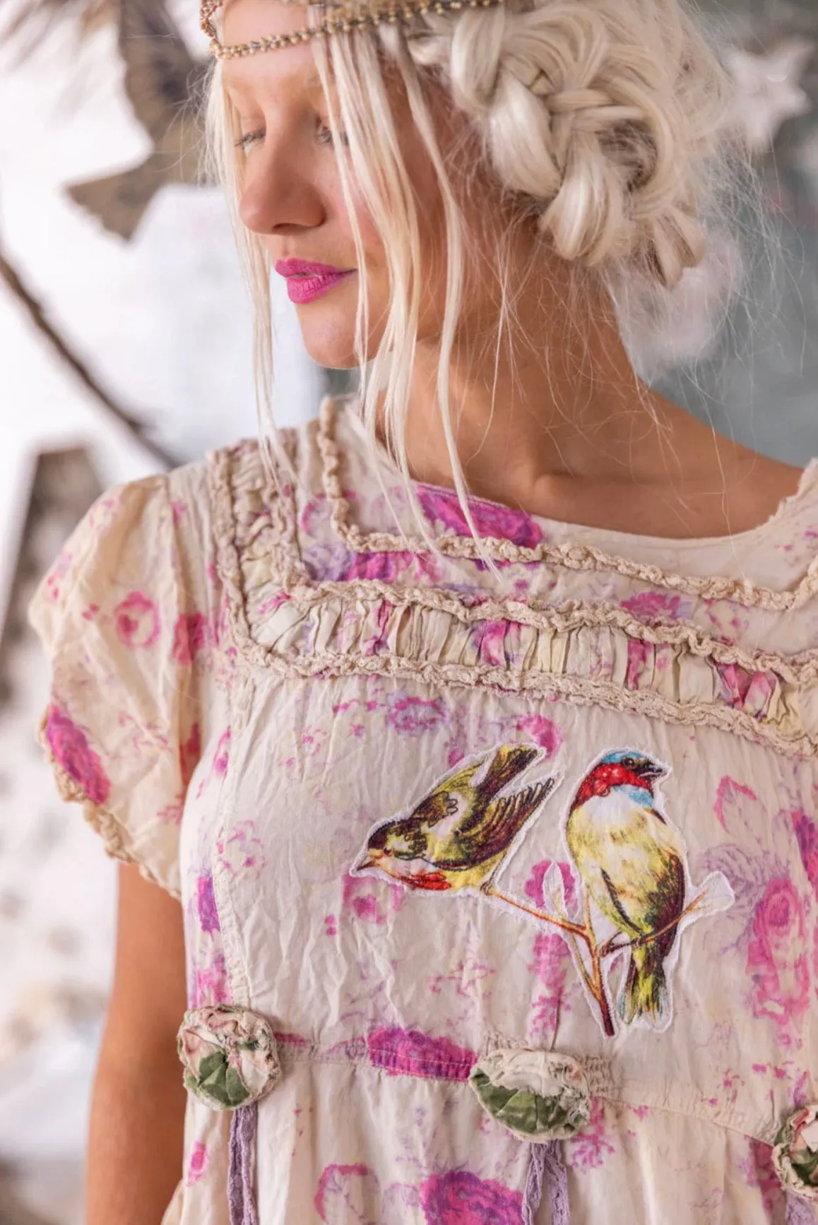 Magnolia Pearl Jovenelle Gather Dress 861 Orchid Bloom