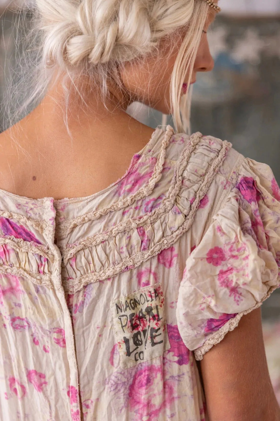 Magnolia Pearl Jovenelle Gather Dress 861 Orchid Bloom