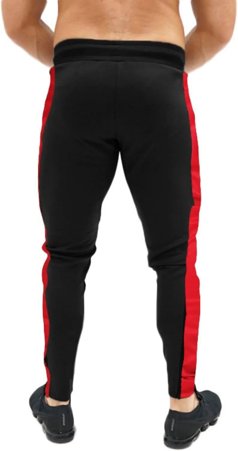 Men's Joggers Sweatpants Casual Open Bottom Straight Leg Pants Slim Fit for Running Urban Streetwear Hip Hop
