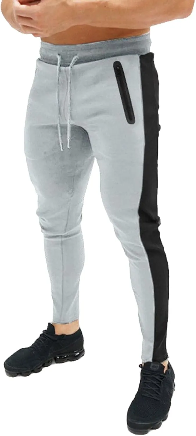 Men's Joggers Sweatpants Casual Open Bottom Straight Leg Pants Slim Fit for Running Urban Streetwear Hip Hop