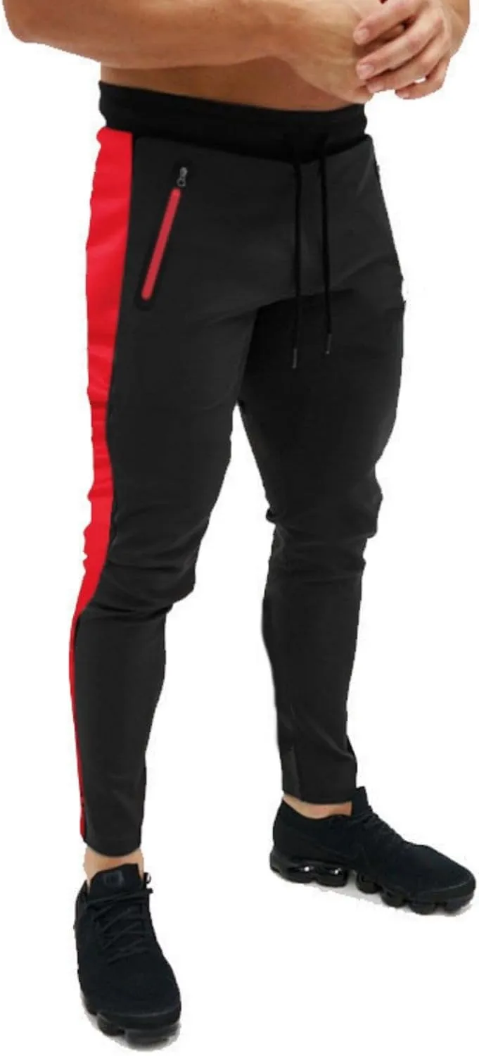 Men's Joggers Sweatpants Casual Open Bottom Straight Leg Pants Slim Fit for Running Urban Streetwear Hip Hop