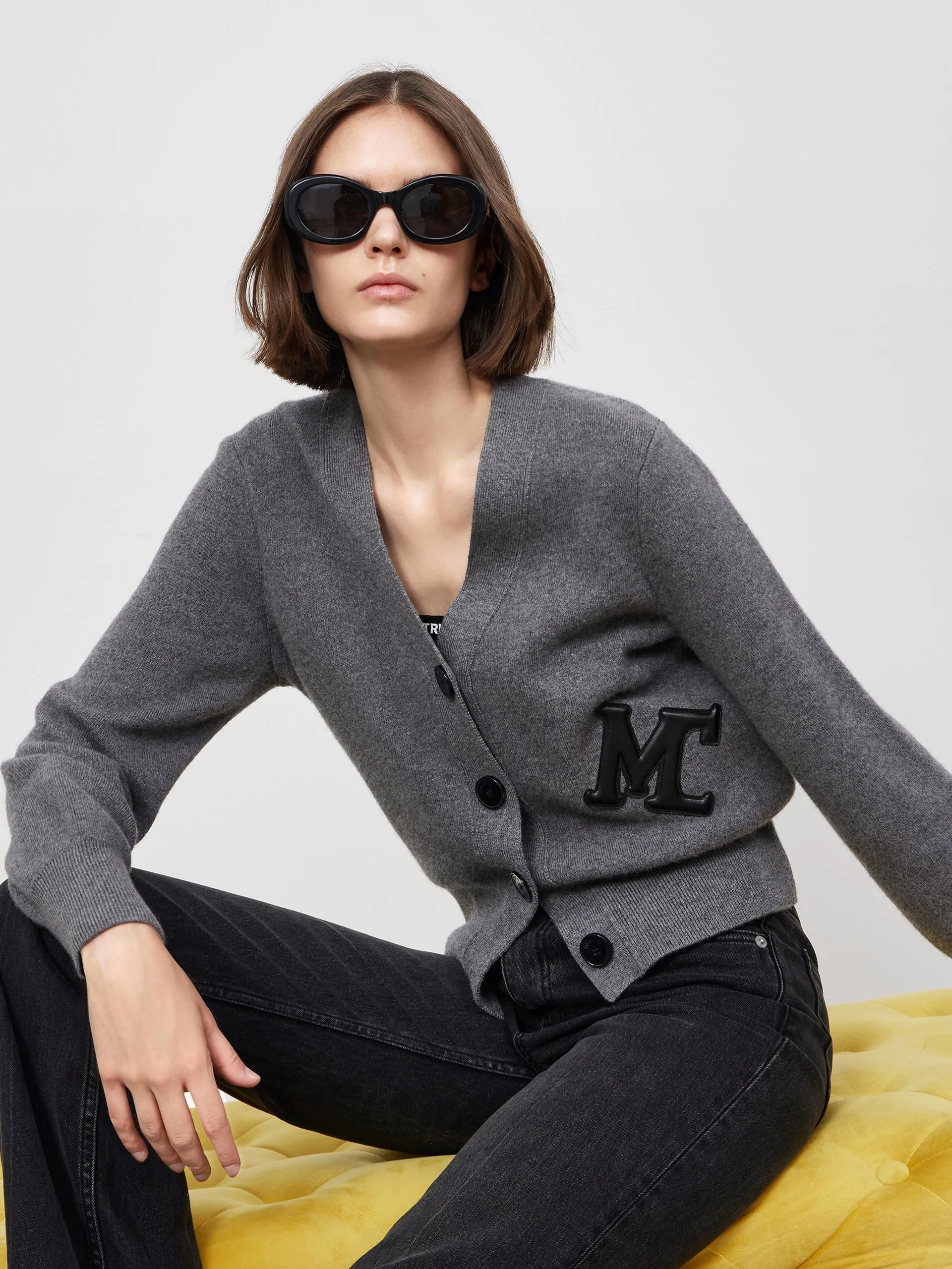 Merino Wool MC Print Cardigan