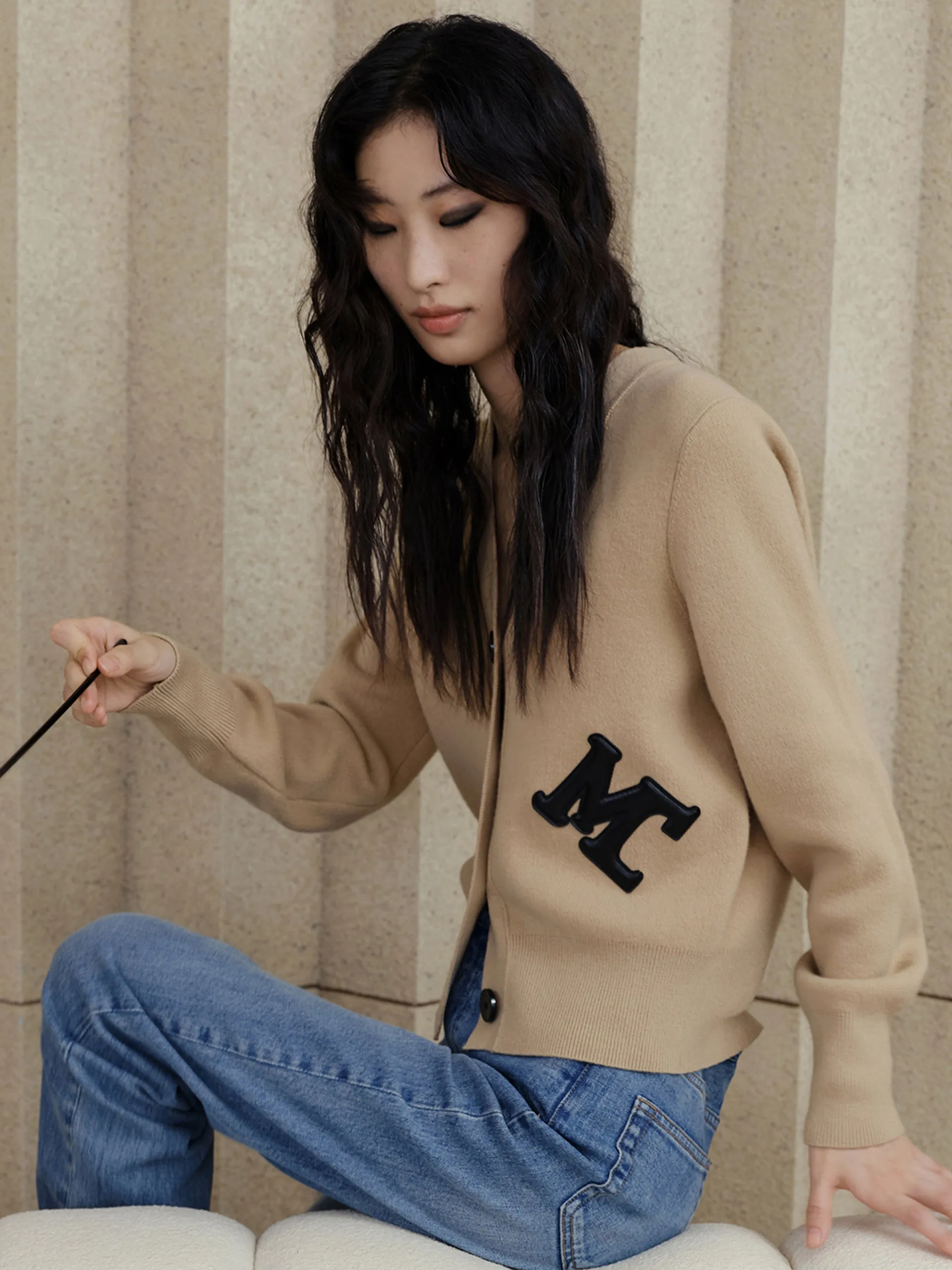 Merino Wool MC Print Cardigan