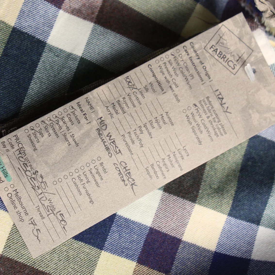 Mid West Check Brushed Cotton