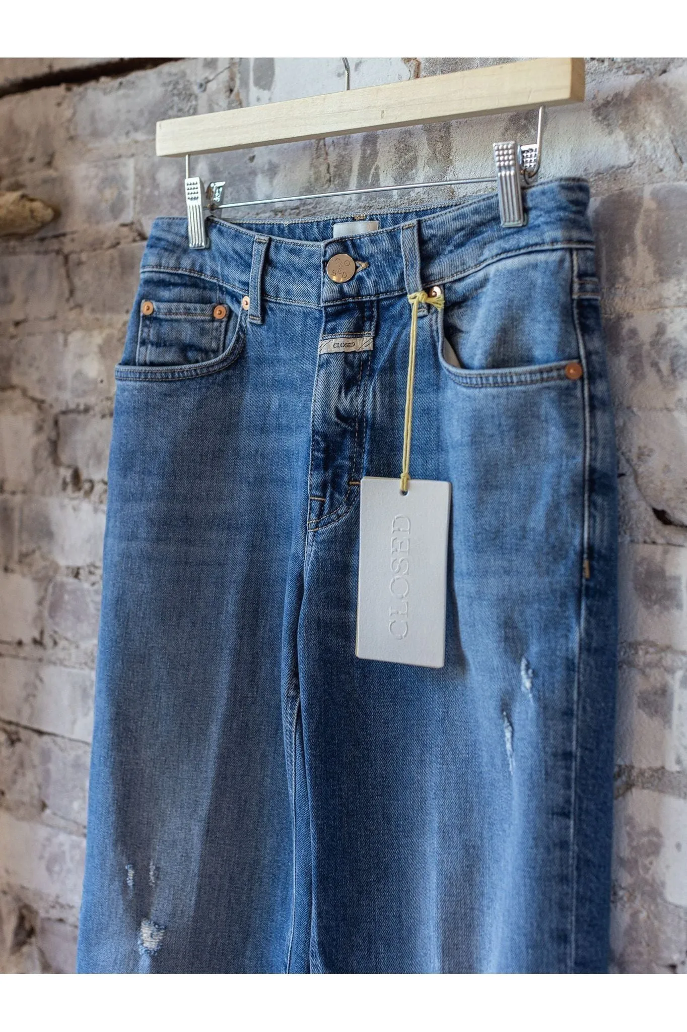 Milo Comfort Stretch Distress Jean - Mid Blue