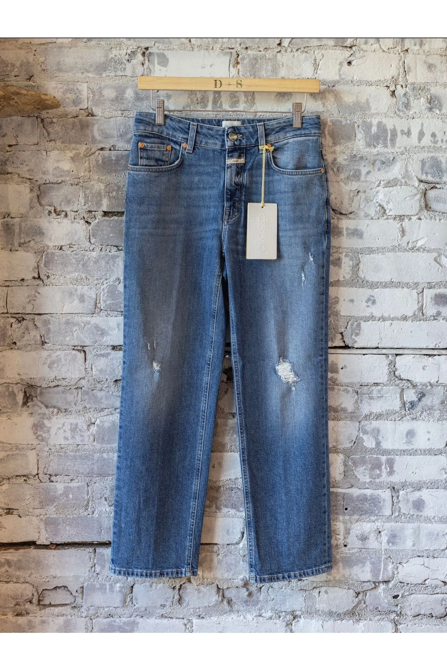 Milo Comfort Stretch Distress Jean - Mid Blue