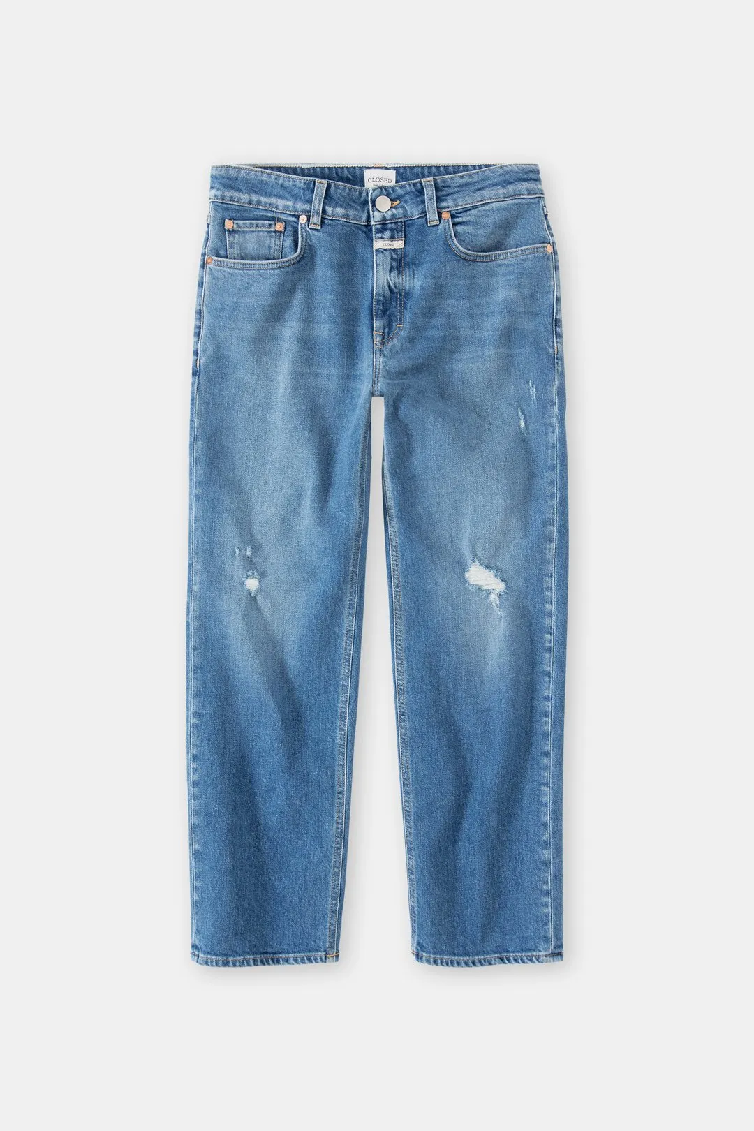 Milo Comfort Stretch Distress Jean - Mid Blue