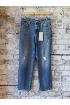 Milo Comfort Stretch Distress Jean - Mid Blue