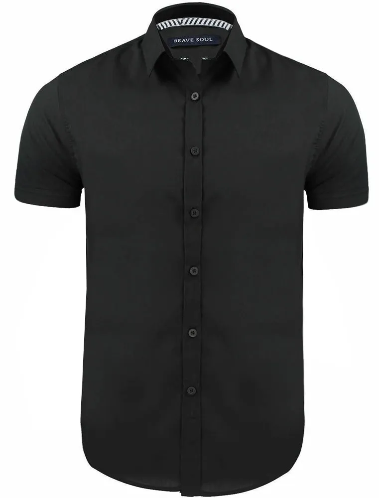 Mombassa Short Sleeve Button Down Shirt in Black