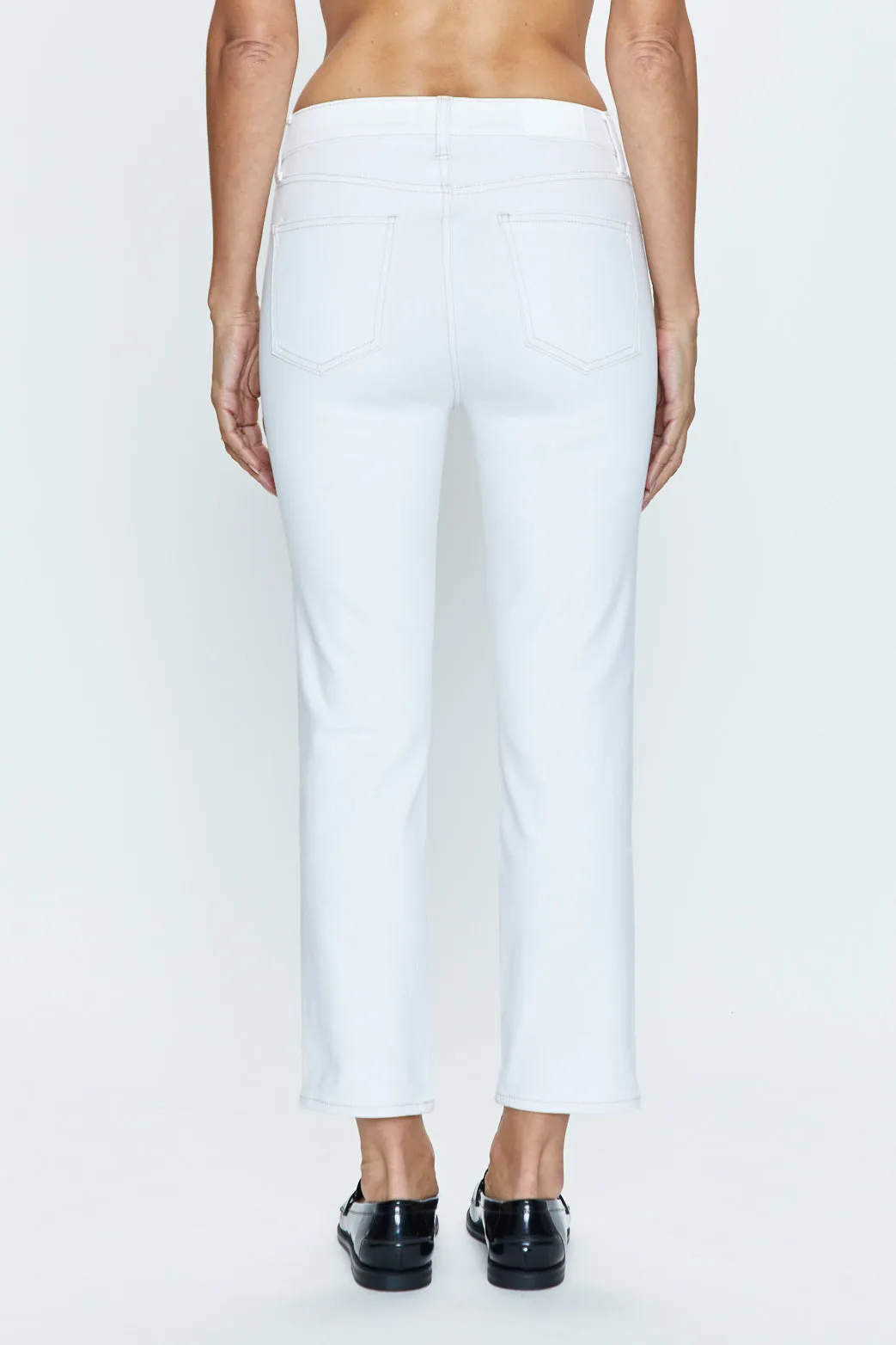 Monroe High Rise Cigarette Jean - Le Blanc
