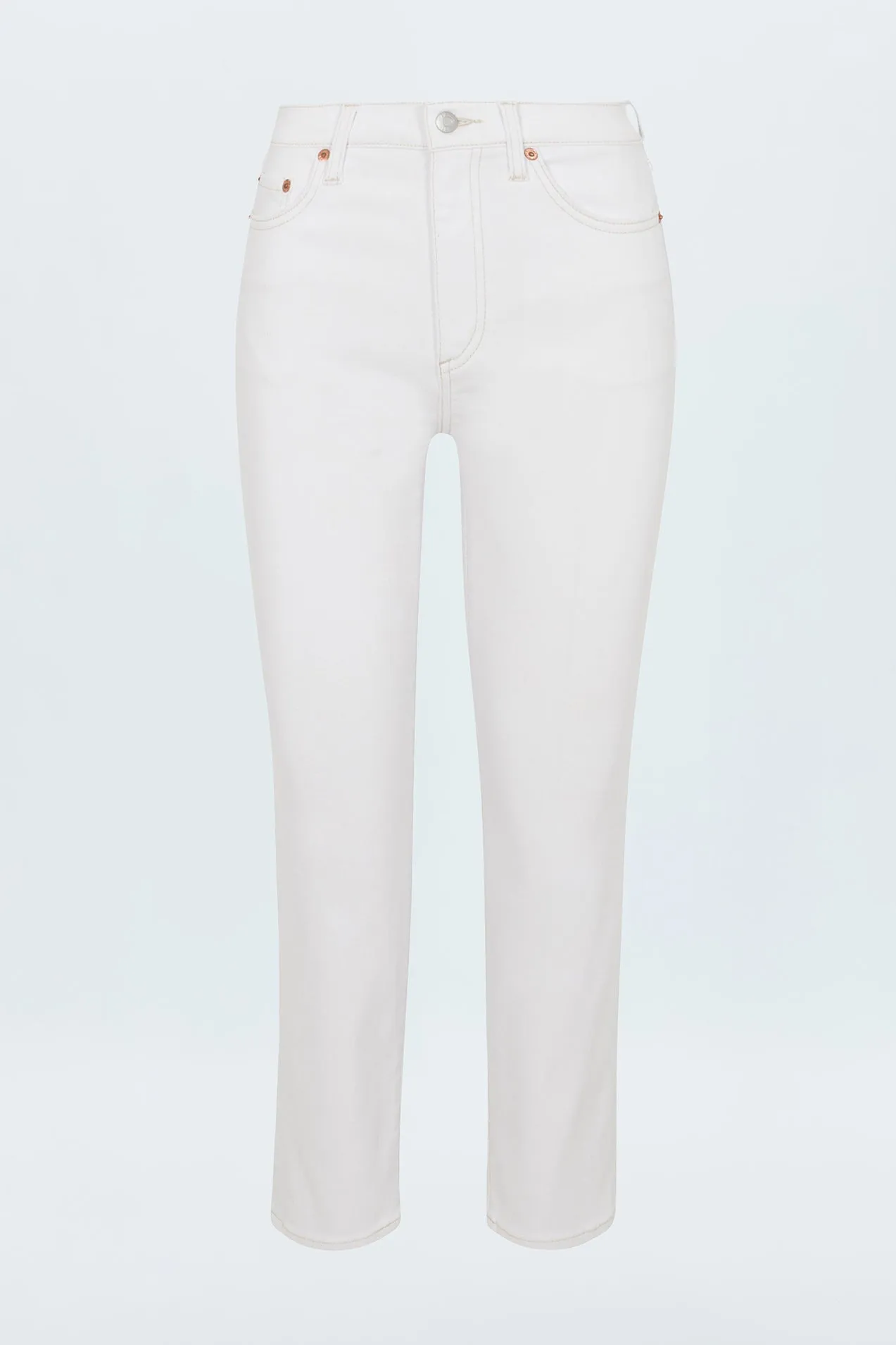 Monroe High Rise Cigarette Jean - Le Blanc
