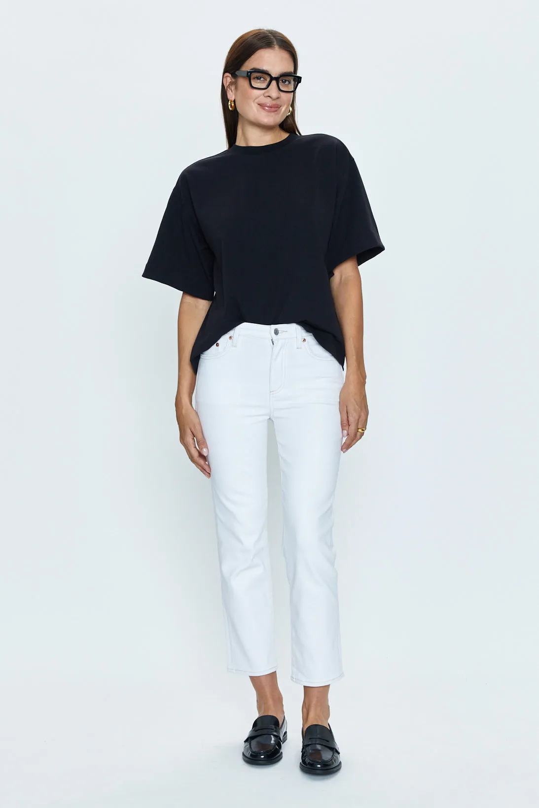 Monroe High Rise Cigarette Jean - Le Blanc