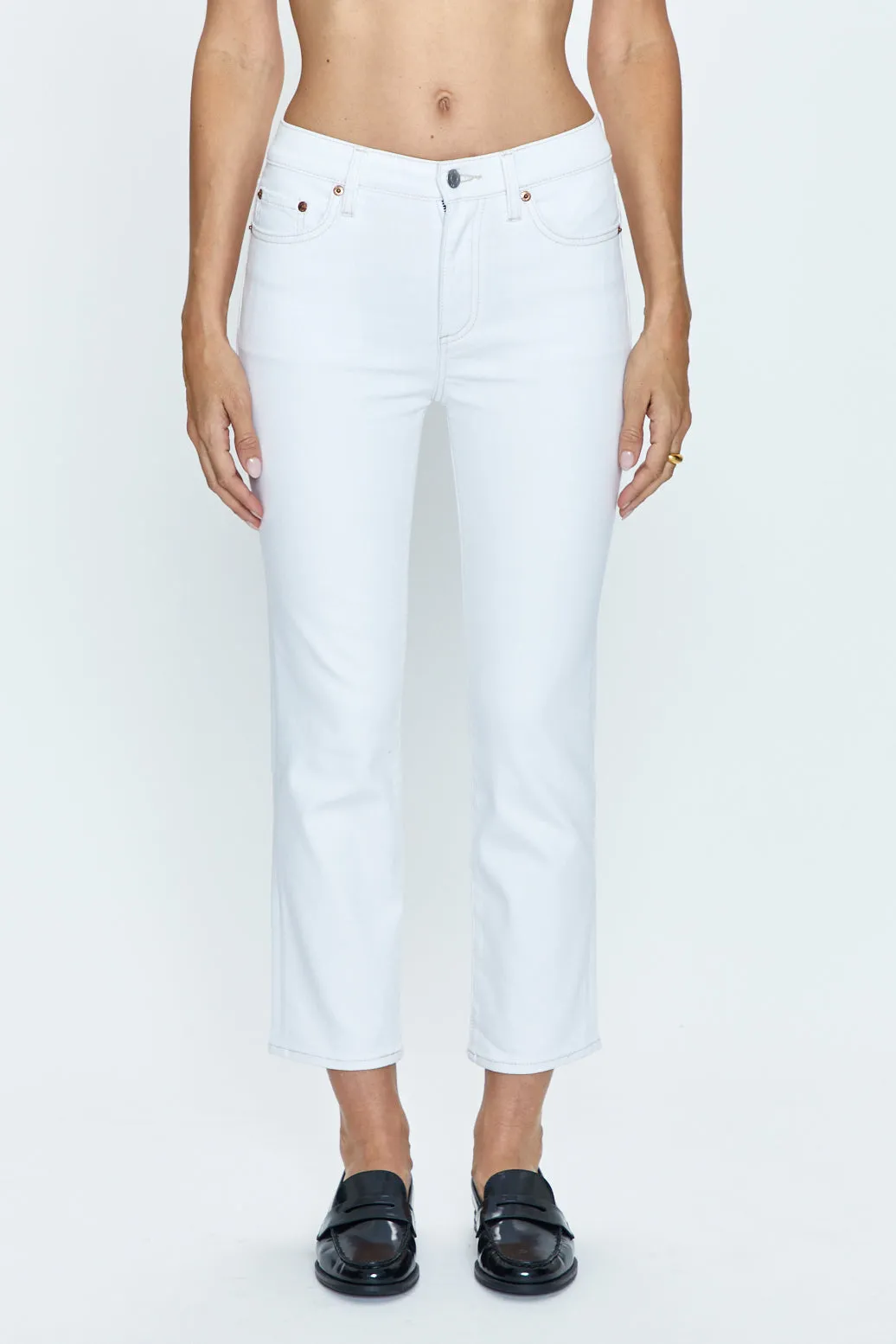 Monroe High Rise Cigarette Jean - Le Blanc