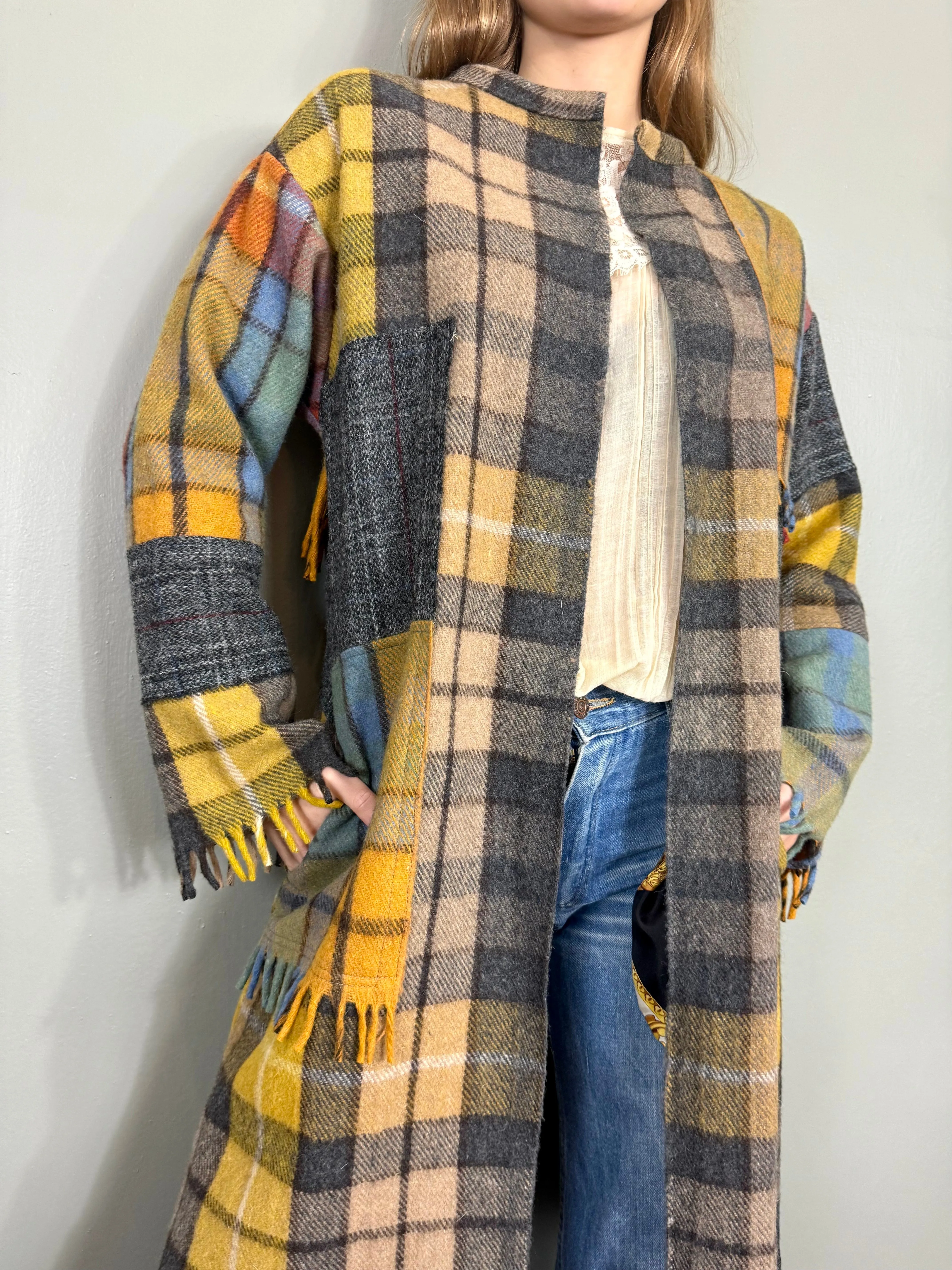 Mouji, vintage plaid coat