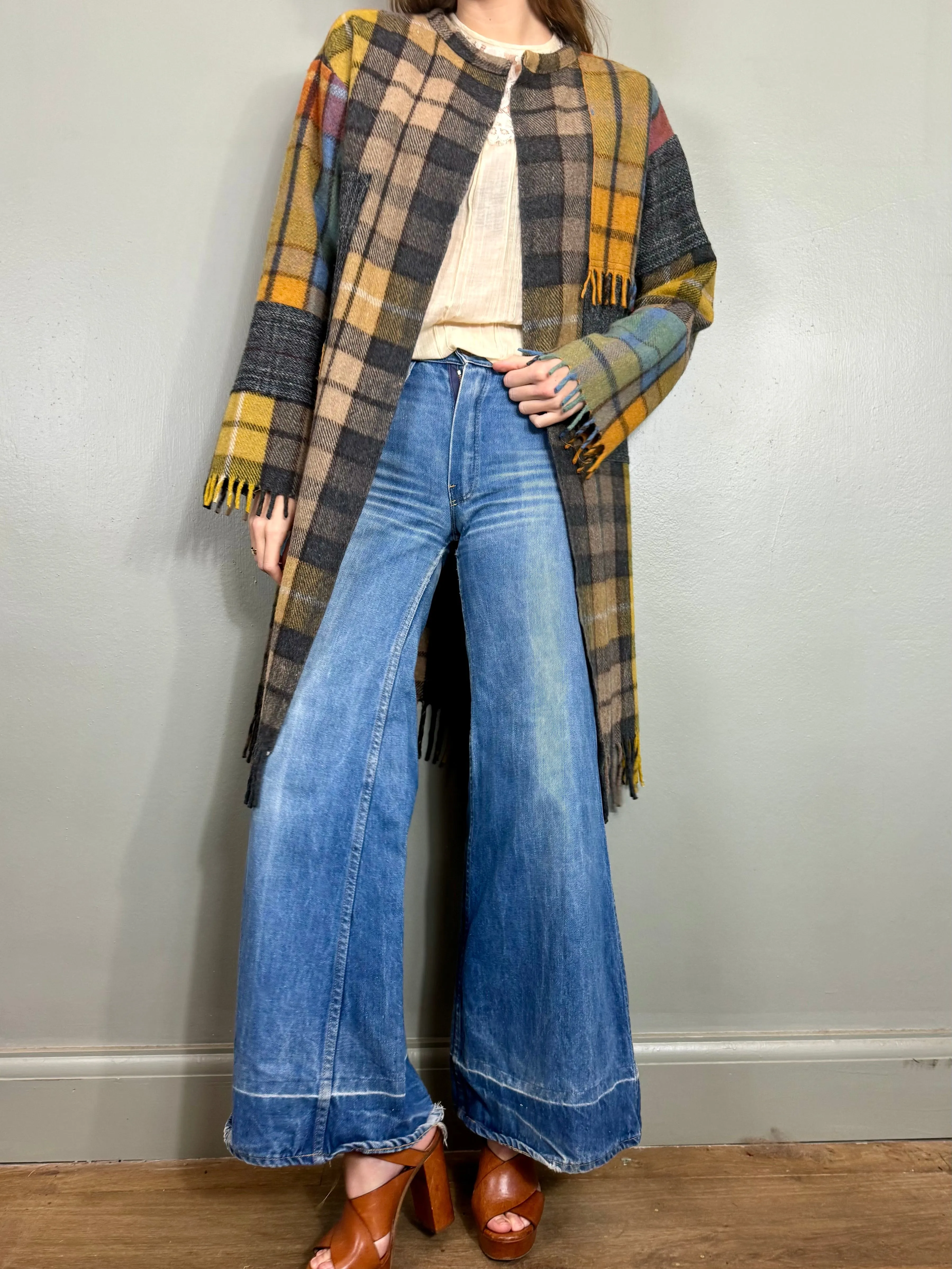 Mouji, vintage plaid coat