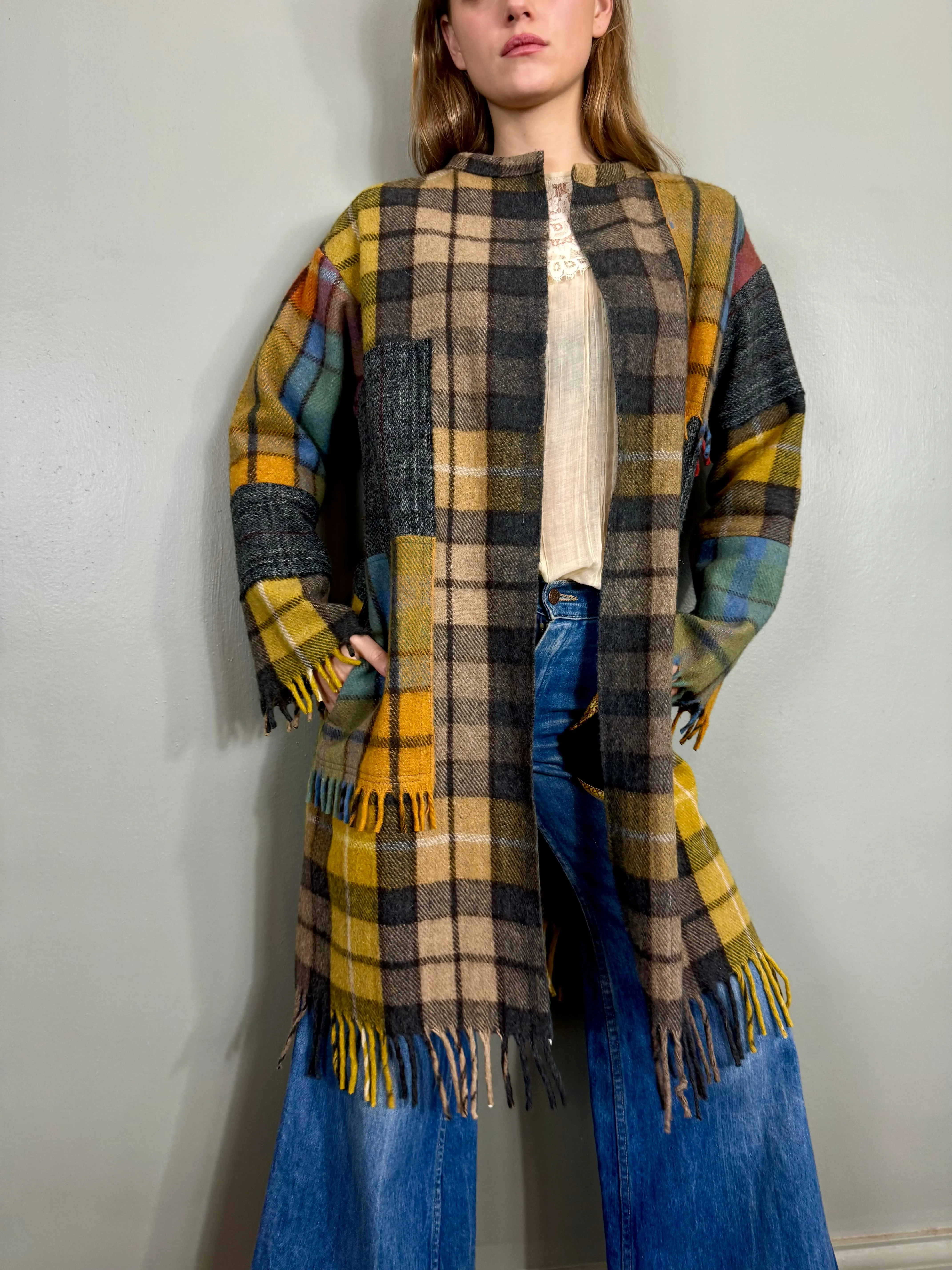 Mouji, vintage plaid coat