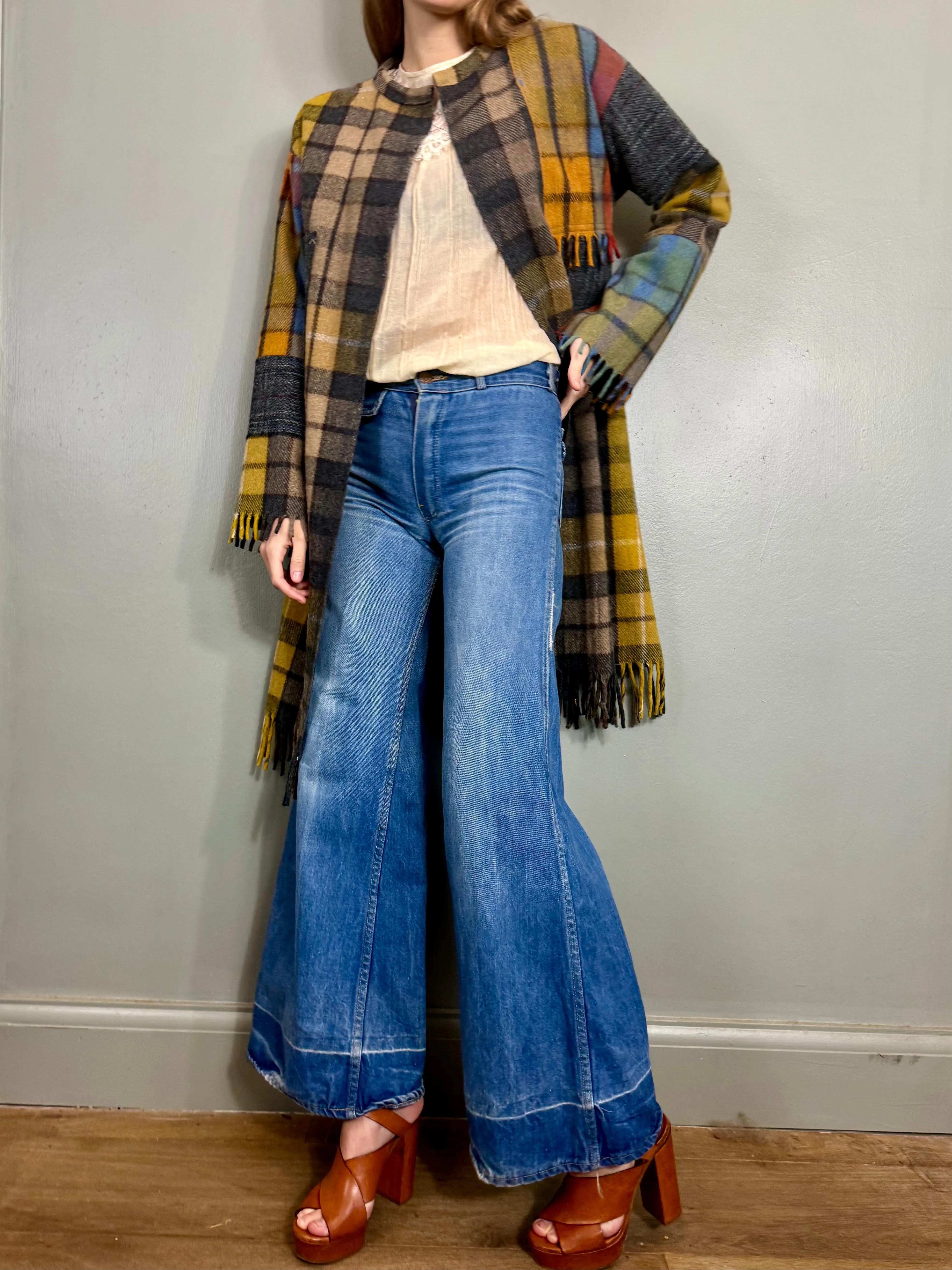 Mouji, vintage plaid coat