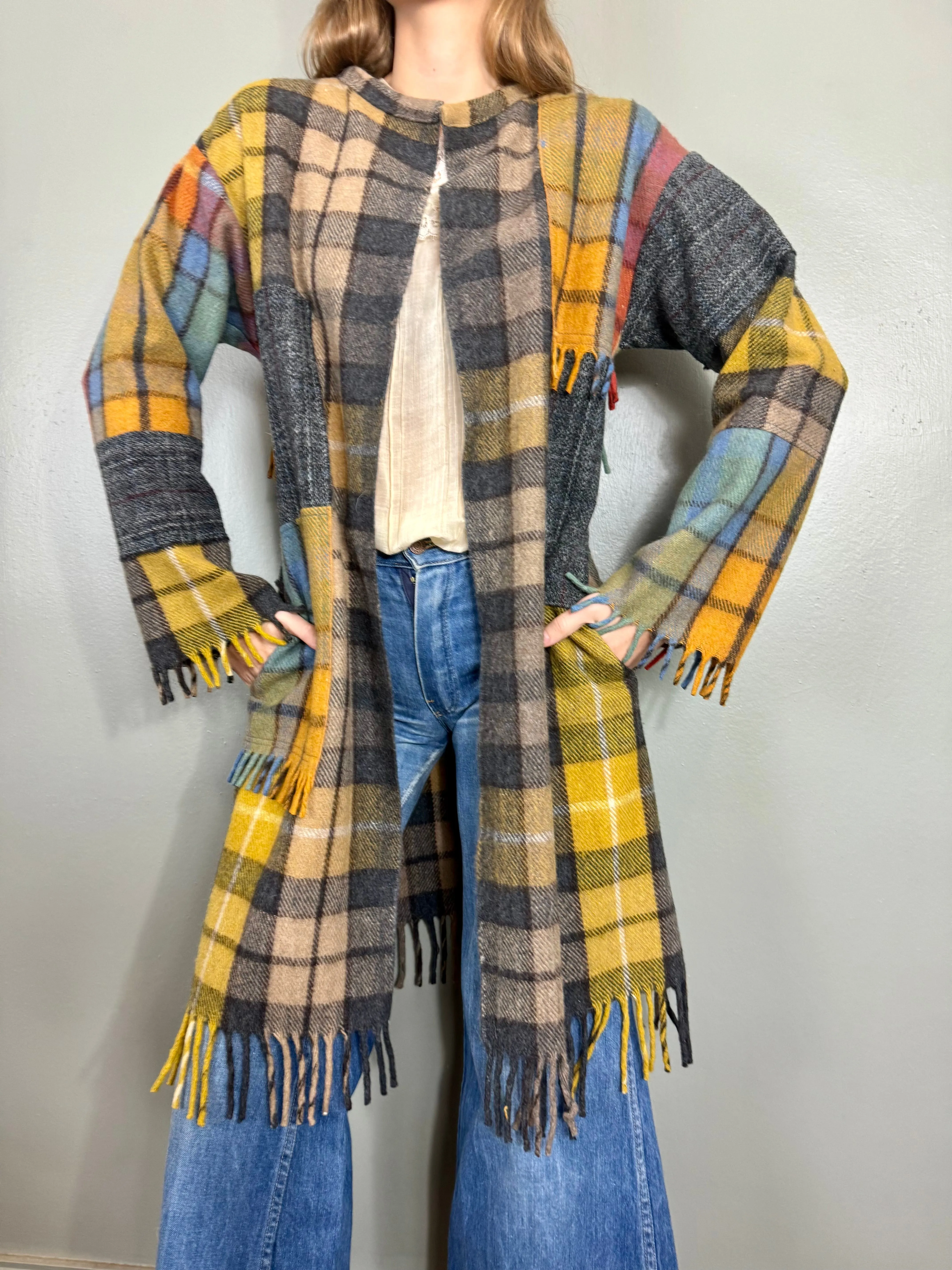 Mouji, vintage plaid coat