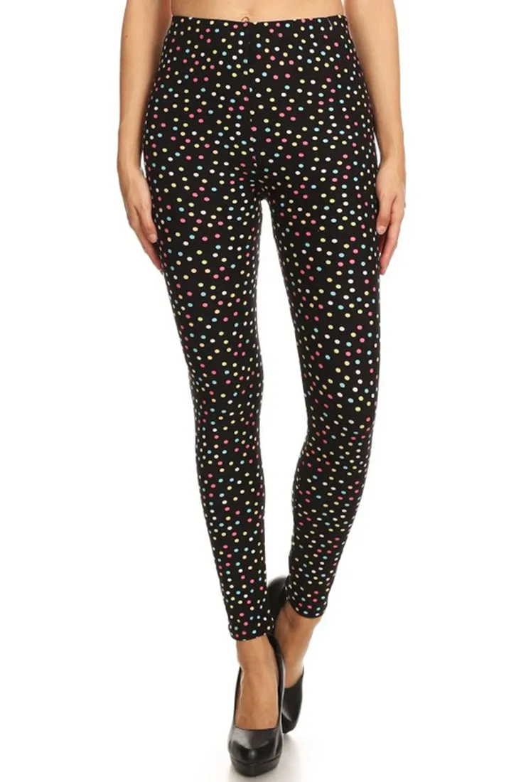 Multi Polka Dots Leggings