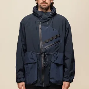 Norbit by Hiroshi Nozawa - All Weather Double Action 2 Way Collar Jacket - Navy