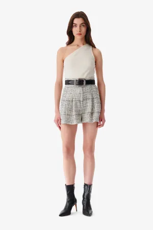 Ofali Tweed Shorts White/Black